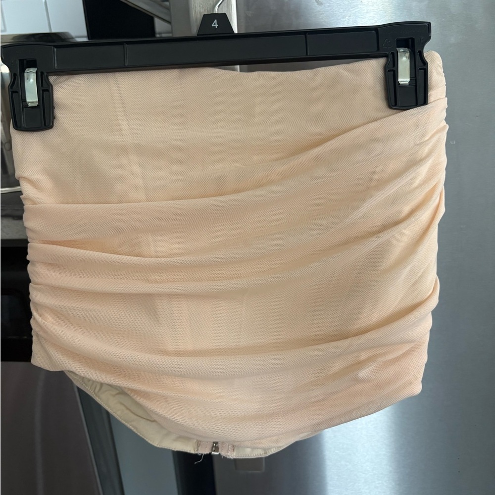 Cream Ruched Top